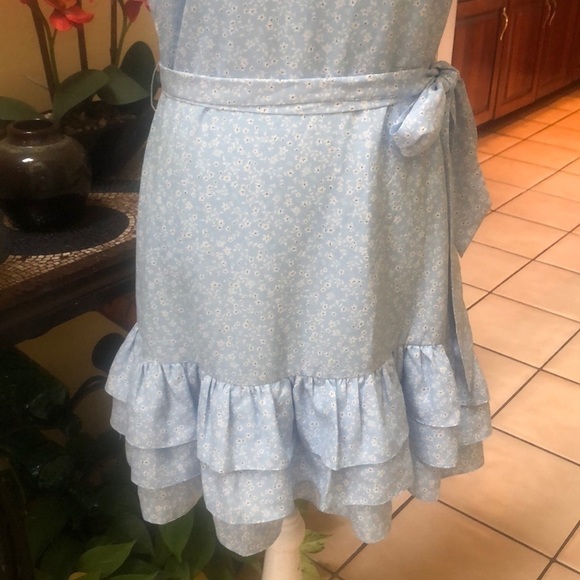 Lilkely Charlotte Ruffled Women’s Blue Belted Mini Dress Sz 12 NWT - Picture 14 of 16